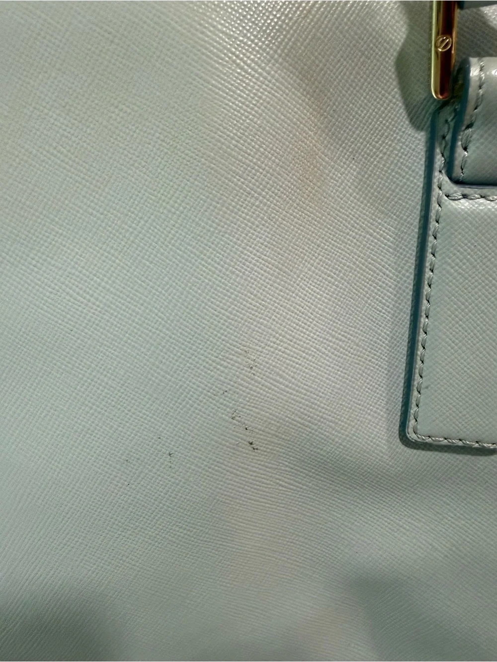 Tory Burch Light blue Leather Tote with Gold-Tone Hardware